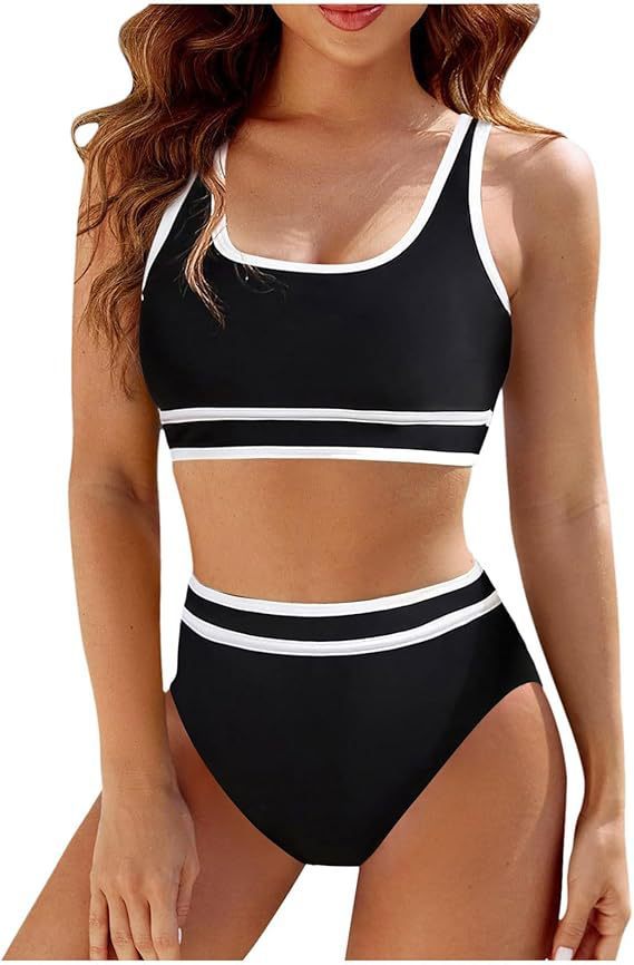 Damen Hochtailliertes Sport-Bikini-Set Drune