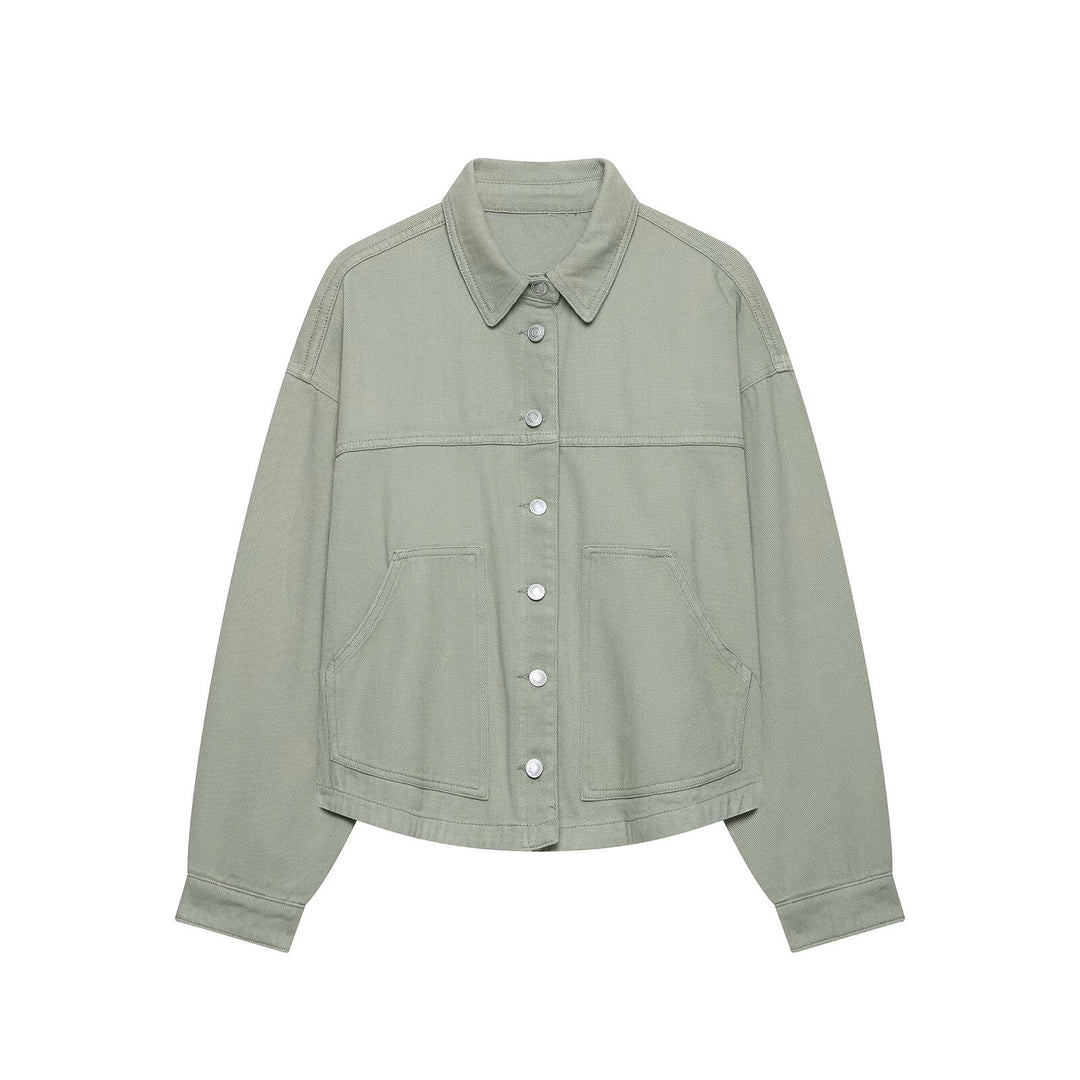 Damen Oversize-Workerjacke aus Baumwoll-Twill Drune