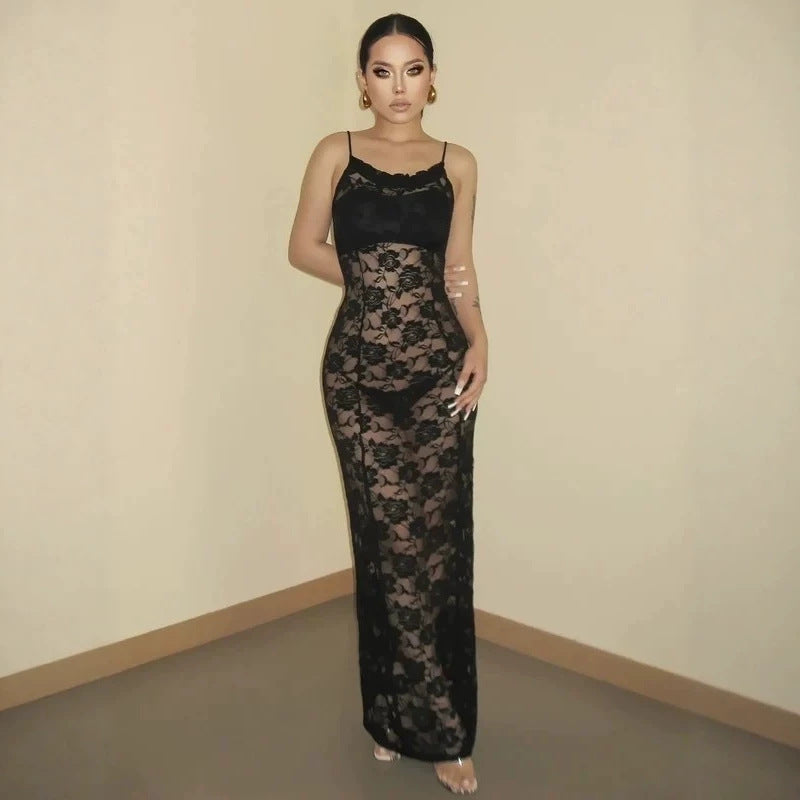Damen Spitzenkleid im eleganten A-Linien-Schnitt Drune