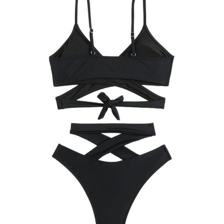 Damen Modischer Wickelbikini mit raffinierten Cut-Outs Drune