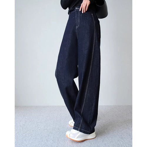 Damen Weite Jeans mit hohem Bund Drune