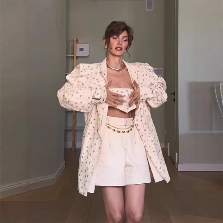 Damen Wickelkleid mit Oversize-Ärmeln Drune