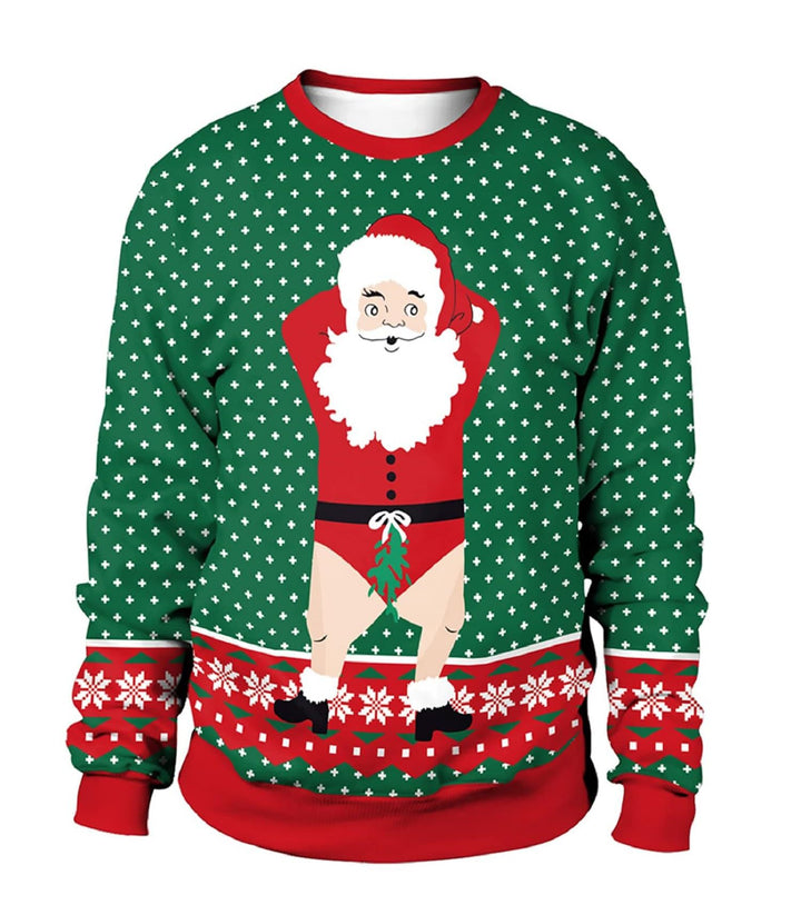 Damen Lustiger Weihnachts-Sweatshirt mit einzigartigem Rentier-Motiv Drune