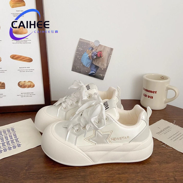 Damen Sportliche Sneakers mit modischem Design und dicker Laufsohle Drune