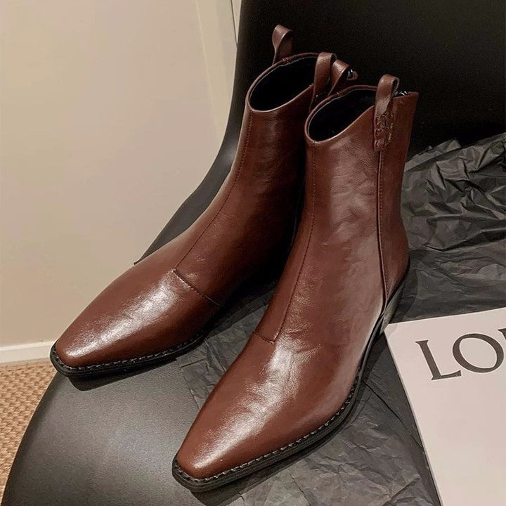 Damen Elegante Stiefeletten mit schickem Riemen Drune