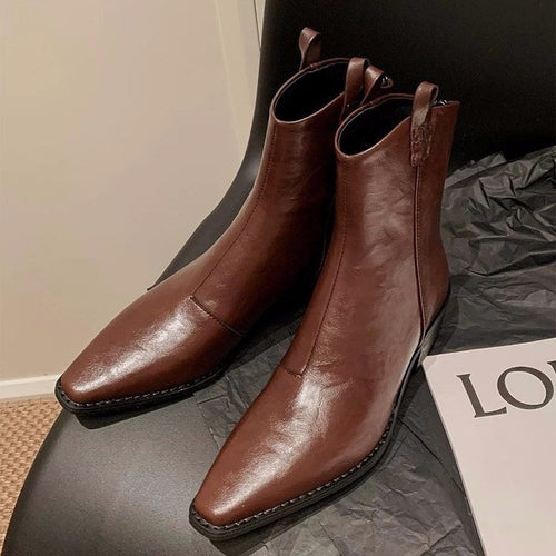Damen Elegante Stiefeletten mit schickem Riemen Drune