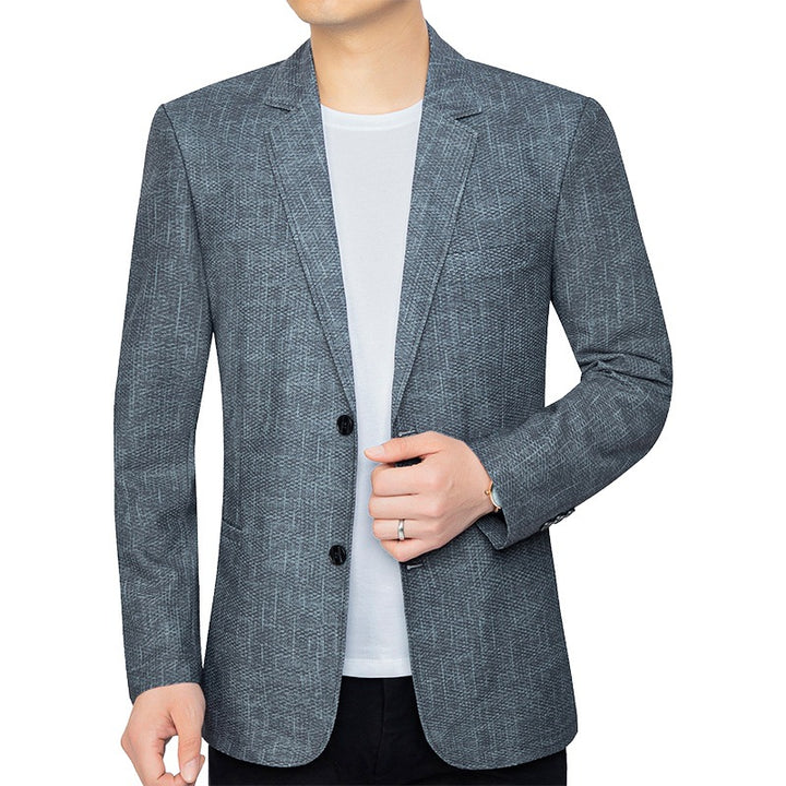 Herren Unstrukturiertes Slim-Fit Sakko mit leichtem Stretch und halber Innenfütterung Drune
