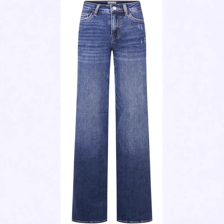 Damen Weite High‑Waist Schlagjeans aus Stretch Denim Drune