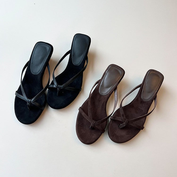 Damen modische Zehentrenner mit elegantem Riemchendesign Drune