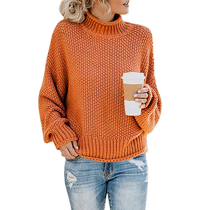 Damen nan grobstrick Rollkragenpullover mit Oversize-Schnitt und Blockstreifen-Optik Drune