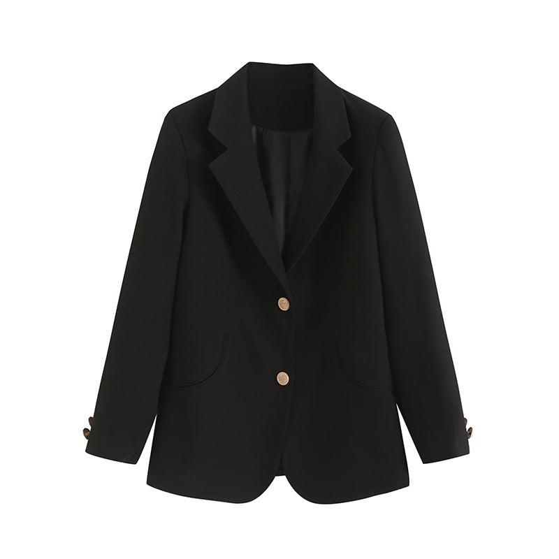 Damen elegante Blazerjacke mit strukturiertem Schnitt und praktischen Taschen Drune