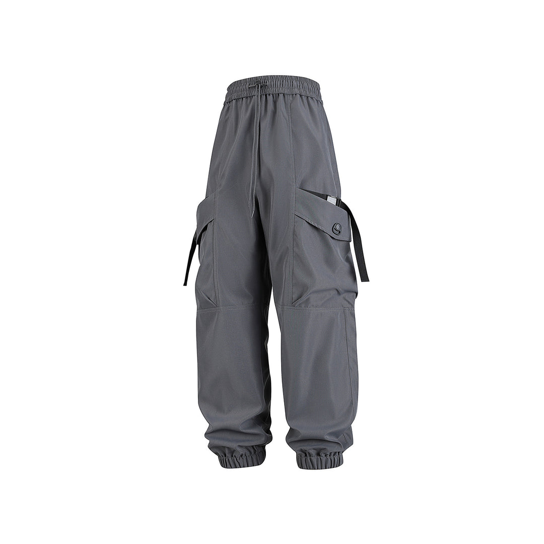 Unisex Weite Technical-Cargo-Jogginghose mit verstellbarem Tunnelzug, großen Klapptaschen und elastischem Knöchelabschluss Drune