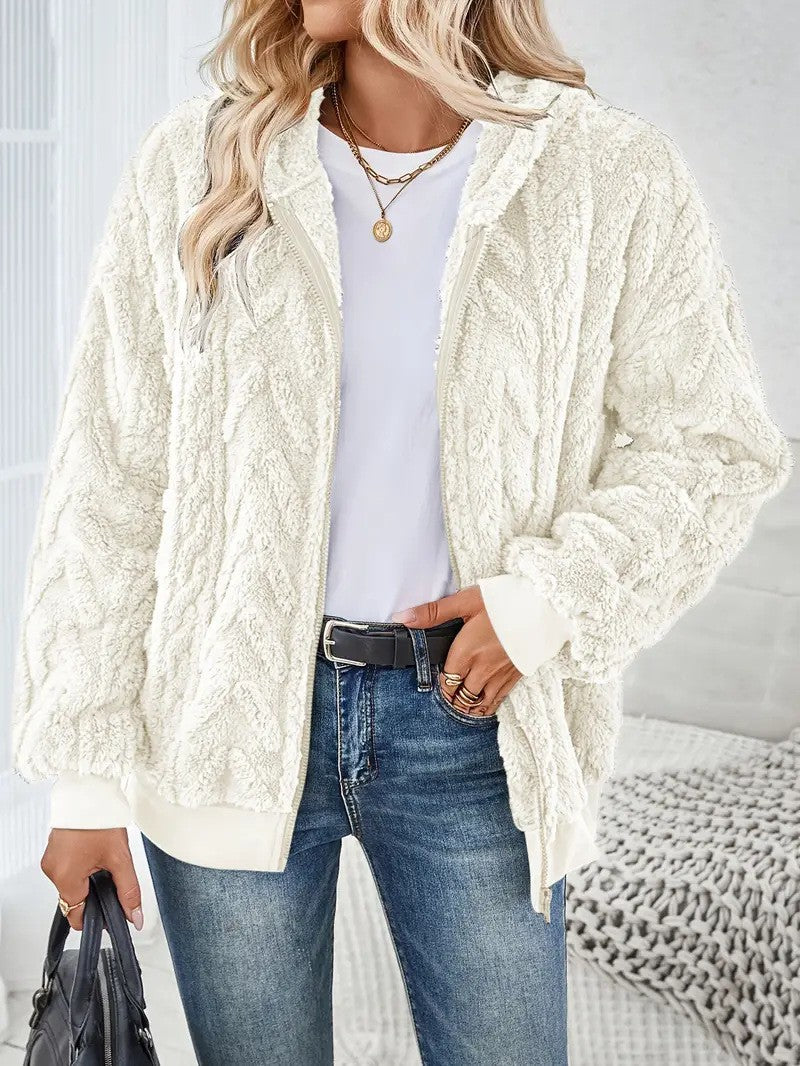 Damen Fleece-Jacke mit Struktur Drune