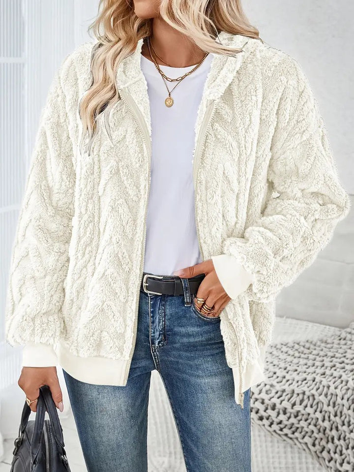 Damen Fleece-Jacke mit Struktur Drune