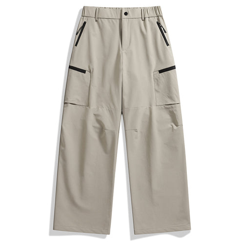 Herren Technische Utility-Cargo-Hose mit weitem Bein, elastischem Bund & Reißverschlusstaschen Drune