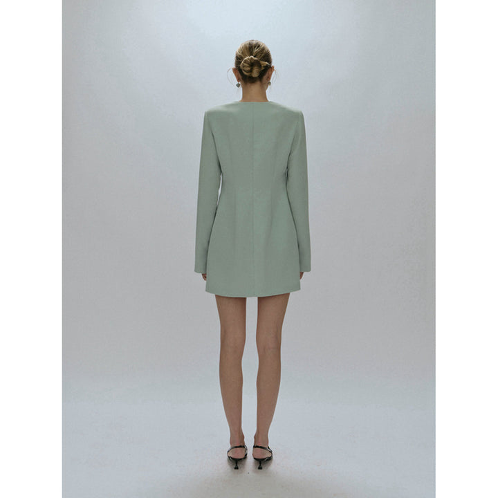 Damen eleganter Blazer mit Knopfleiste und minimalistischer Silhouette Drune