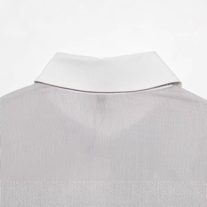 Damen Bluse mit Schleifenkragen und Rüschenblende Drune