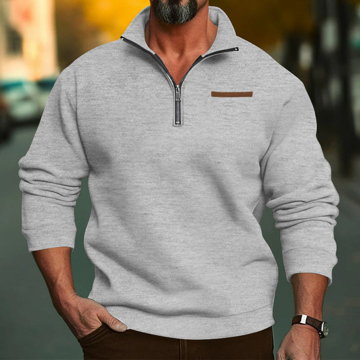 Herren Fleece Sweatshirt mit Reißverschluss Drune