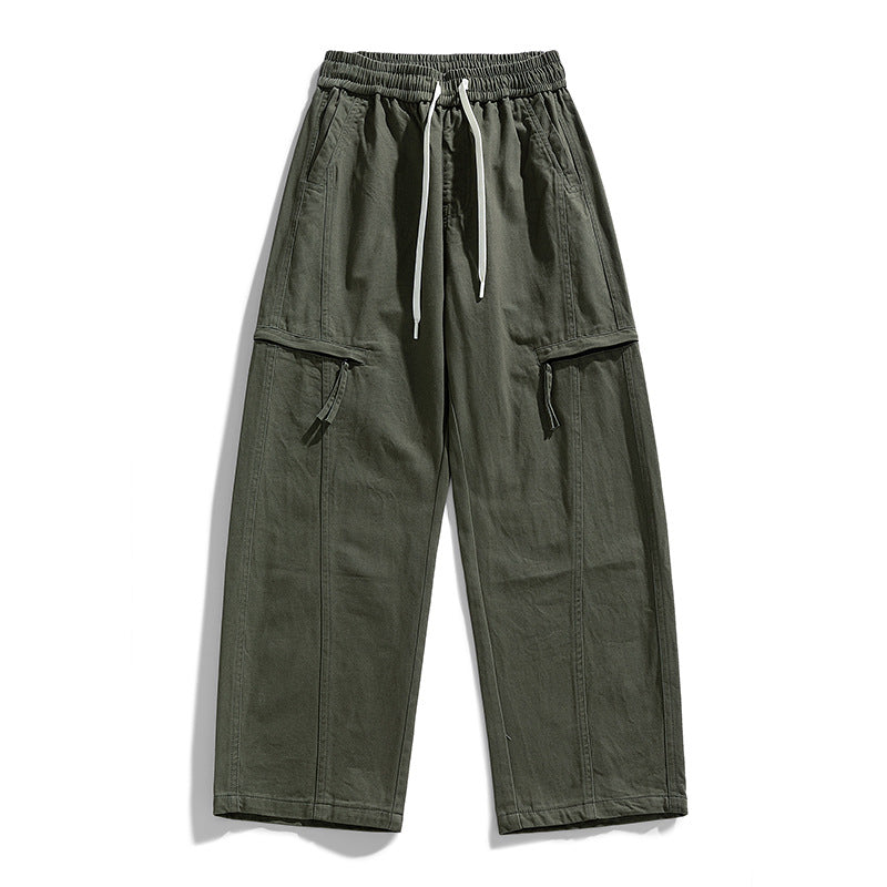 Herren Weite Cargo-Jogginghose im Baggy‑Schnitt mit Kordelbund & Mehrfachtaschen Drune