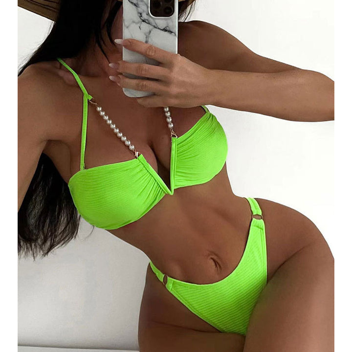 Damen raffinierter Bikinis mit Perlenakzenten Drune