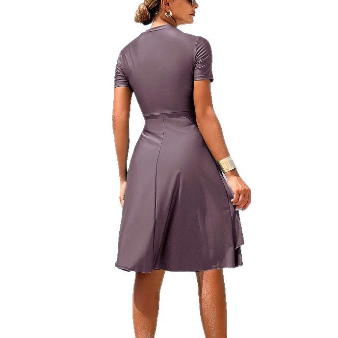 Damen Elegantes Strandkleid mit Rüschen Drune