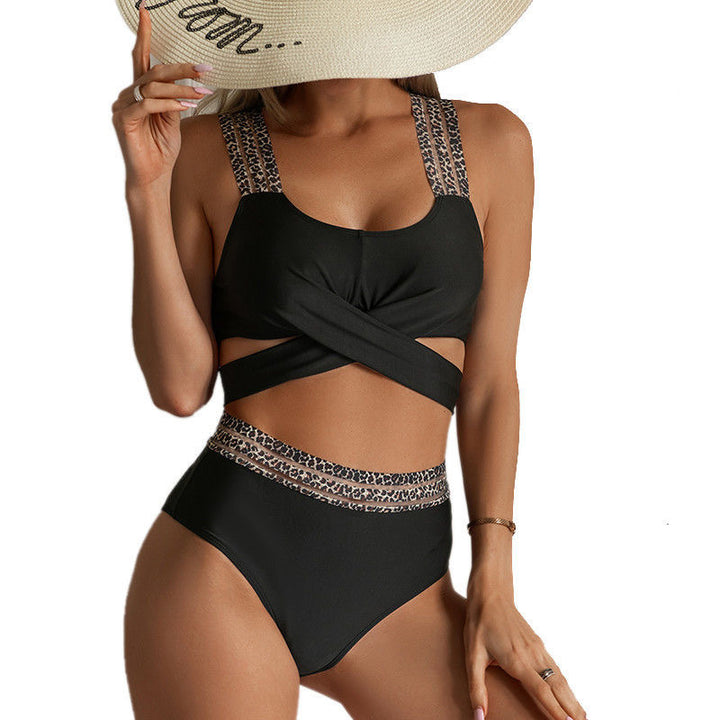 Damen Hochgeschchnittener Bikini mit stilvollen Tiermotiv-Details Drune