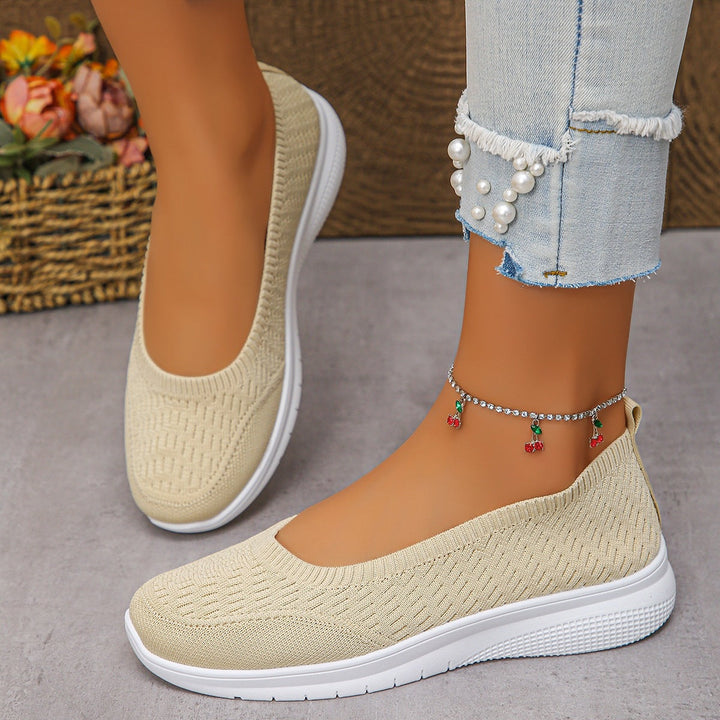 Damen Slip-On Freizeitschuhe mit atmungsaktivem Obermaterial Drune