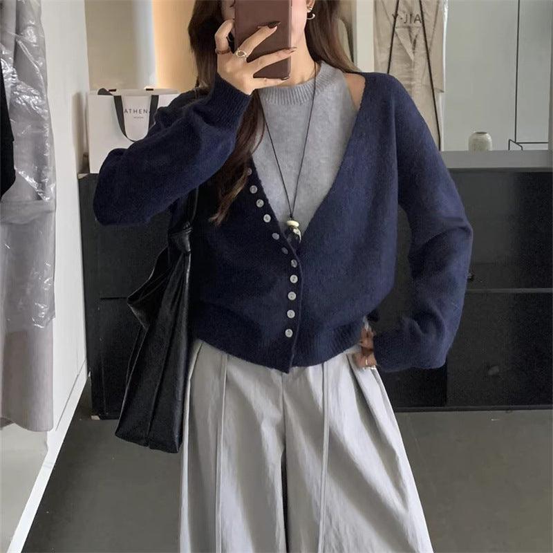 Damen lockerer Strickcardigan Drune