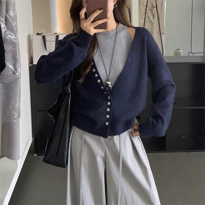 Damen lockerer Strickcardigan Drune