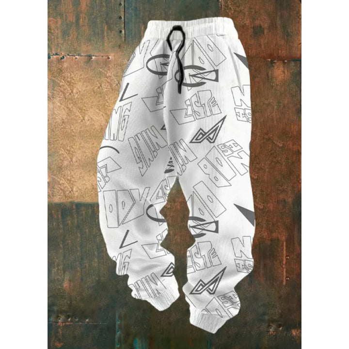 Damen Bequeme Freizeithose mit kreativem Druck Drune
