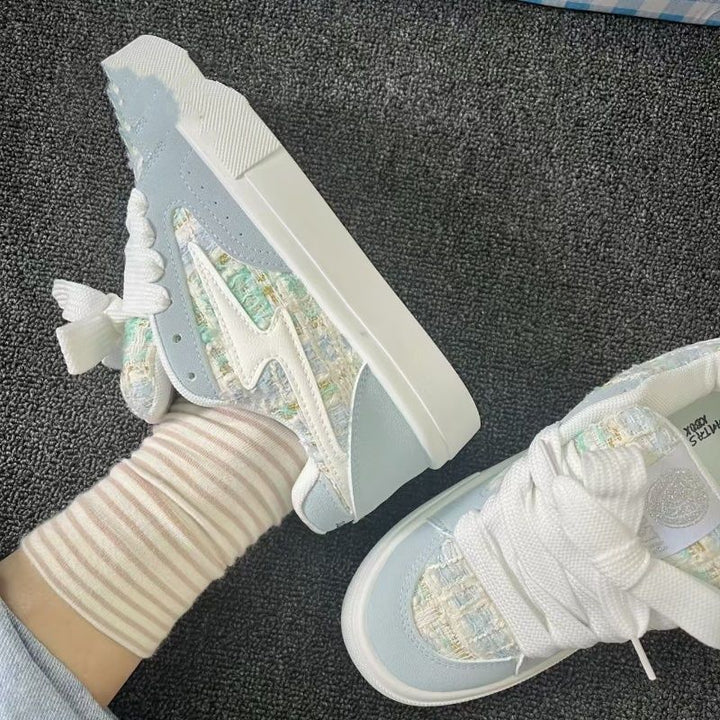 Damen modische Sneakers mit einzigartiger Textur und komfortabler Sohle Drune