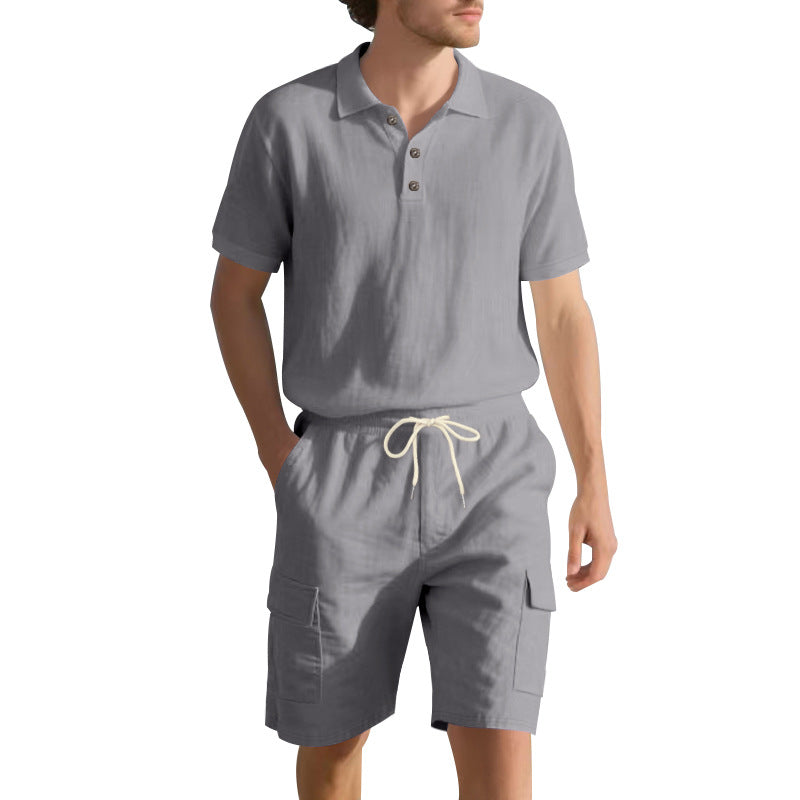 Herren Freizeit-Set mit atmungsaktivem Polo-Shirt und komfortablen Shorts Drune