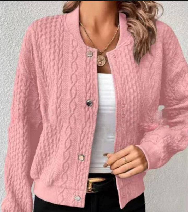 Damen Strickjacke mit Struktur und Knopfleiste Drune