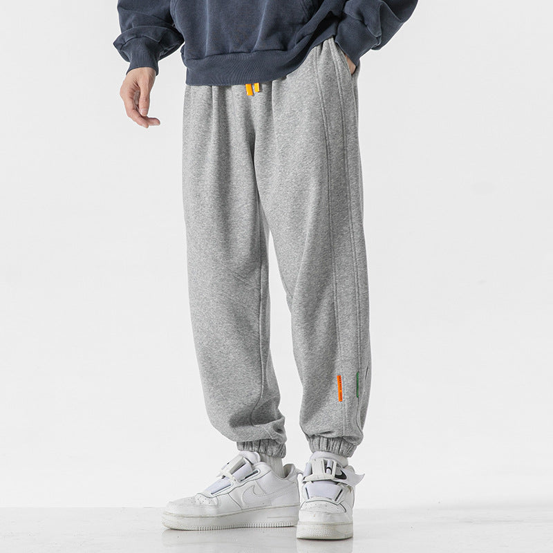 Herren Oversized Jogger-Sweatpants aus Baumwollmix mit Kordelzug und elastischen Bündchen Drune