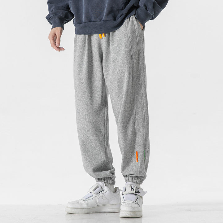 Herren Oversized Jogger-Sweatpants aus Baumwollmix mit Kordelzug und elastischen Bündchen Drune