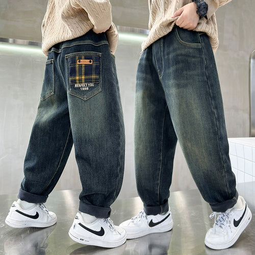 Herren baggy Jeans mit kreativen Taschen Drune