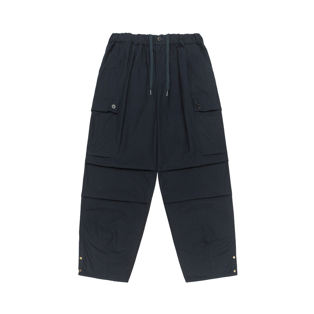 Damen Cargo-Caprihose mit Tunnelzugbund, Druckknopf-Details und vielseitigen Klappentaschen Drune