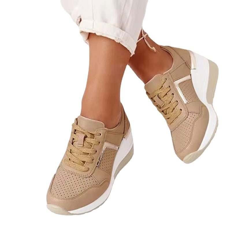 Damen atmungsaktive Sneakers mit perforierten Details und komfortablem Fußbett Drune