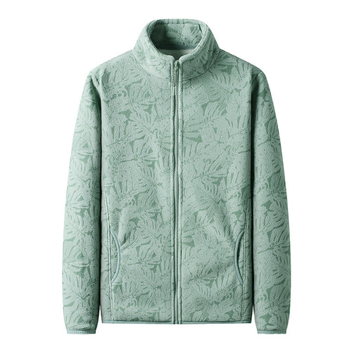 Damen Fleecejacke mit durchgehendem Reißverschluss und floraler Jacquard-Struktur Drune