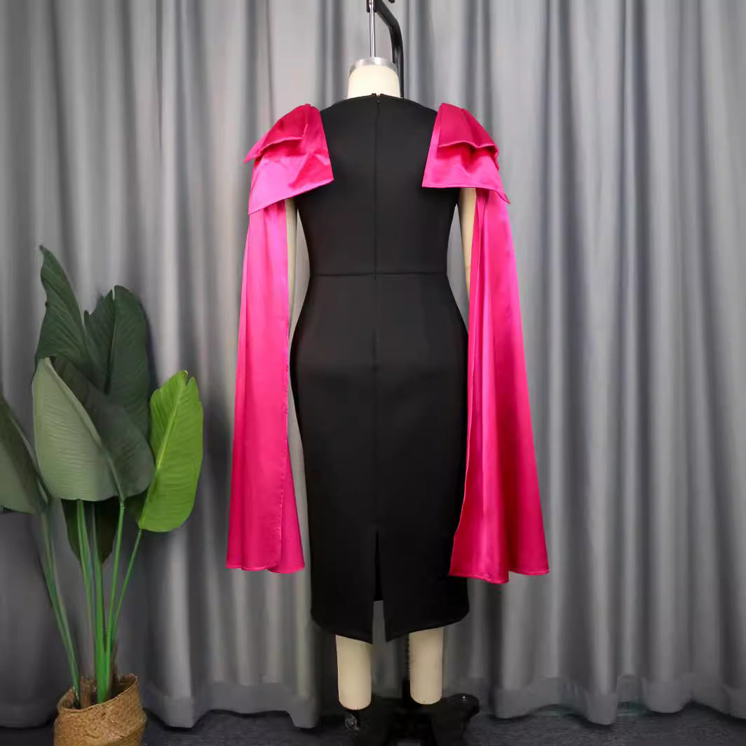 Damen Abendkleid mit eleganter Überwurfausschnitt Drune