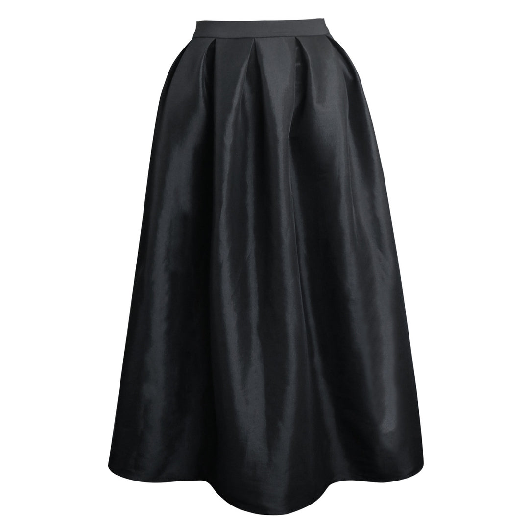 Damen eleganter Maxi-Rock mit voluminösem Falten-Design Drune
