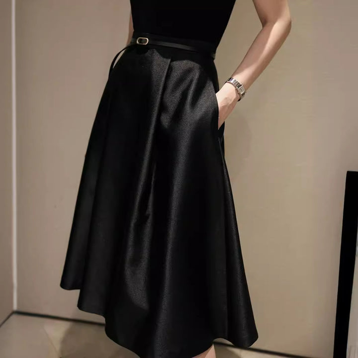 Damen Eleganter Miditüllrock mit schwingendem Saum Drune