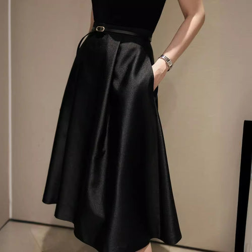 Damen Eleganter Miditüllrock mit schwingendem Saum Drune