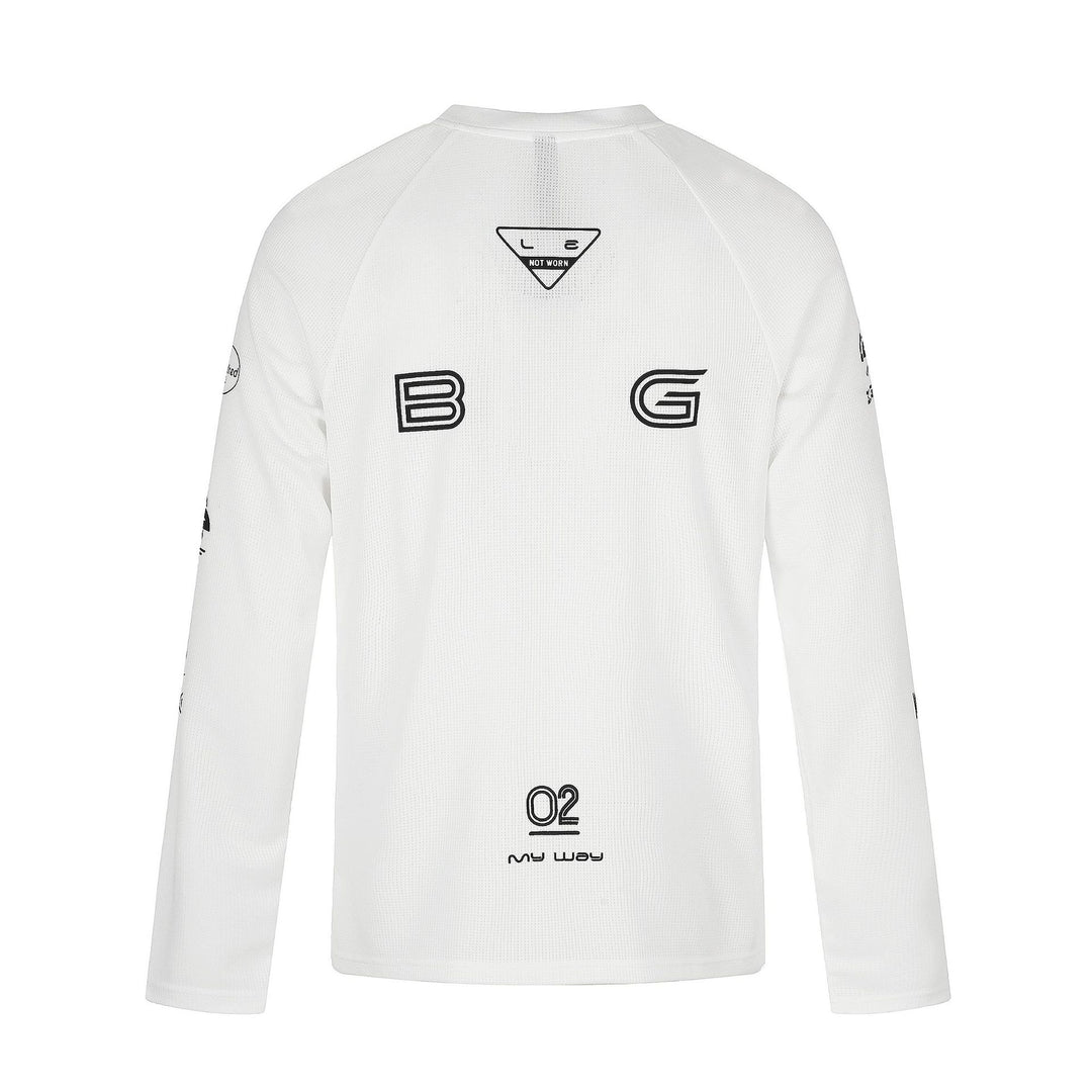 Unisex Leichtes Funktions-Langarmshirt mit Raglanärmeln und atmungsaktiver Waffelstruktur Drune