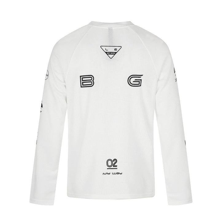 Unisex Leichtes Funktions-Langarmshirt mit Raglanärmeln und atmungsaktiver Waffelstruktur Drune