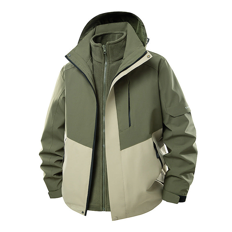 Herren Multifunktionale Winterjacke mit abnehmbarer Kapuze Drune