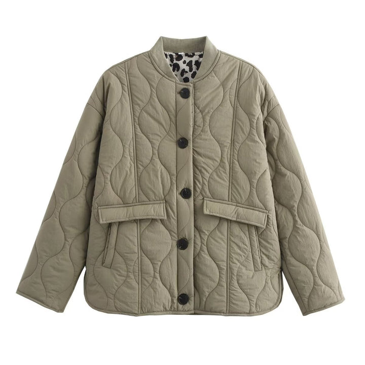 Drune | Damen Oversized Casual Jacke Gequiltetes Design