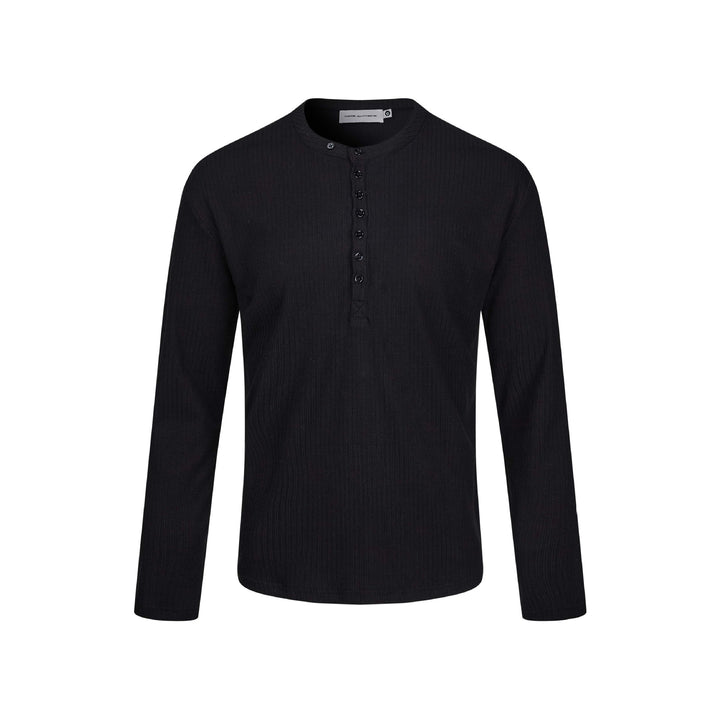 Herren Thermo-Waffelshirt mit Henley-Knopfleiste Drune