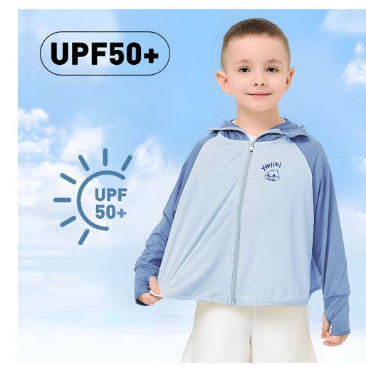 Jungen atmungsaktive Kapuzenjacke mit UV-Schutz Drune