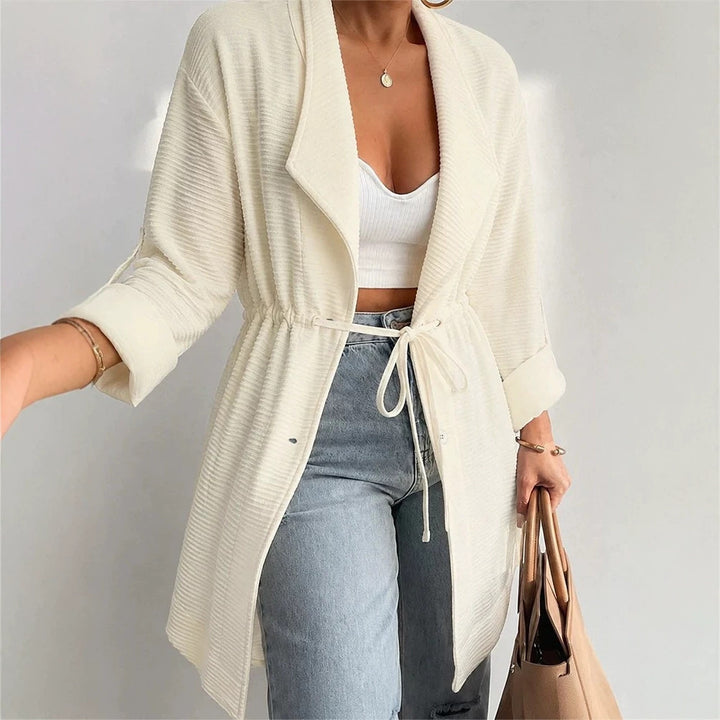 Damen Lässige und elegante Longcardigan Drune
